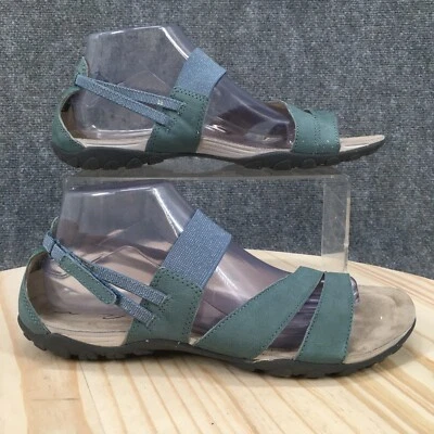 Easy Spirit Sandals Womens 9 Mesaa Slingback Blue Leather Comfort Casual Flats - Image 1 of 4