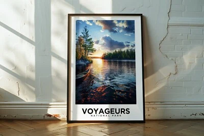 Voyageurs National Park - Travel Poster, Home Decor, Minnesota Destinations - Image 1 of 4