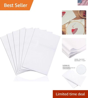 Cross Stitch Cloth Aida Fabric 11 Count White 12x18 Inches 6 Pack - Image 1 of 4
