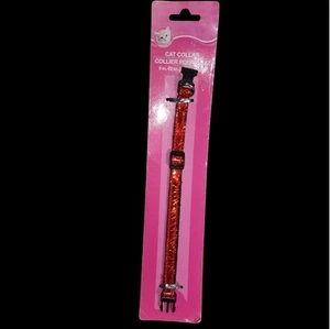 Paws N Claws Katzenhalsband 8"-12" Metallic Rot Abreißverschluss Petcore Kitty Neu mit Etikett - Bild 1 von 5