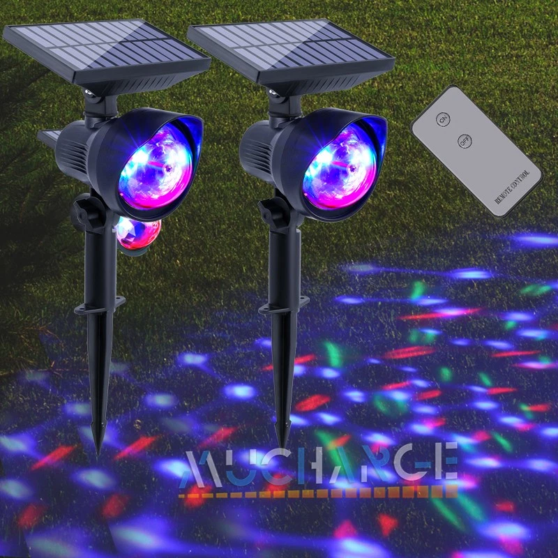 RGB Navidad Proyector Solar Luces Patios Estrella Noche Luz Navidad Movimiento Lámpara Foto 1 de 4