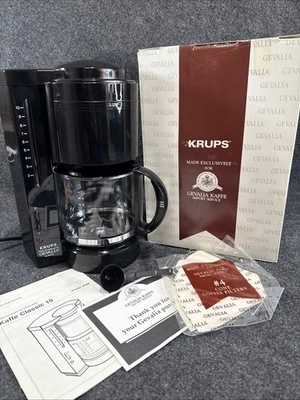 Krups Gevalia Kaffe Classic 10 Cup Coffee Maker Black Model 396 NIB Made in Germ - Image 1 of 4