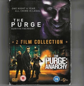 The Purge / Anarchy DVD 2013 Film 2 Film Collection Rated 15 Horror Sci-Fi Used - Picture 1 of 9