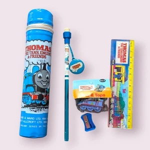 Thomas The Tank Engine Vintage Federmäppchen Tube - Pencil, Topper-Lineal 1985 selten - Bild 1 von 17