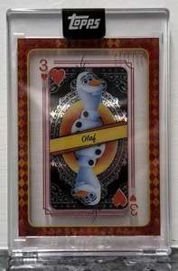 Olaf Topps Disney Mint Minted 2025 Playing Card 3 Of Hearts 41 /125 Frozen QH-48 - Picture 1 of 13
