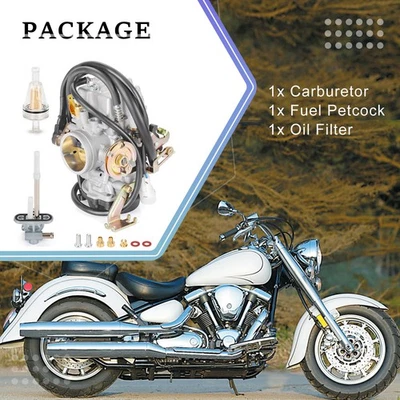 Kit Carburador para Yamaha Road Star 1700 XV1700 AM Midnight 2004 2005 2006 2007 Foto 1 de 4