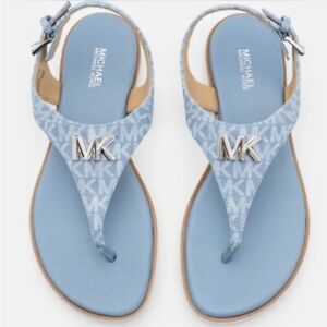 New! Michael kors jilly flat sandals, Chambray Size 9.5 (Authentic)