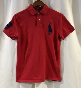 Polo Ralph Lauren Boy’s Red Big Pony #3 Classic Fit Polo Shirt Size Small - Picture 1 of 4