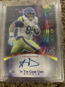 2024 LEAF IN THE GAME USED Galaxy Of Stars Aaron Donald Auto #1/25 - Bild 1 von 2