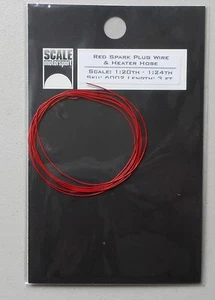 RED SPARK PLUG IGNITION WIRE 1:24 1:25 SCALE MOTORSPORT MODEL CAR MODEL 6002 - Picture 1 of 1