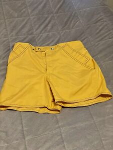 State O Maine Pool Pants Vintage size 38 Yellow by John Weitz