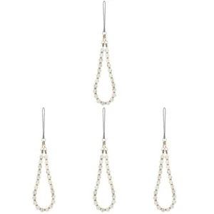  4 Pack Handy Kette Telefonanhänger Telefonkettendekor Mit Perlen - Zdjęcie 1 z 12