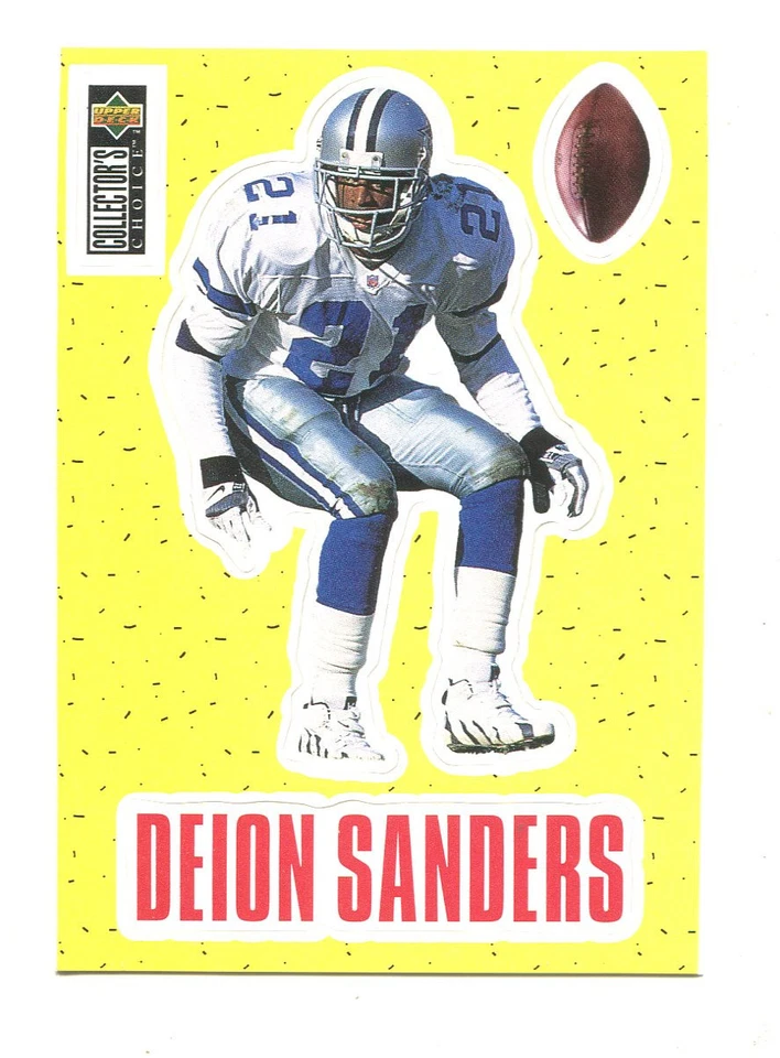 1996 Choice Stick-Ums #8 Deion Sanders Dallas Cowboys - Image 1 of 1