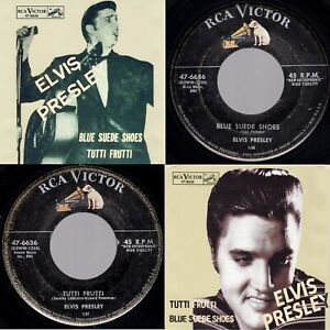 NM Elvis Presley "Blue Suede Shoes / Tutti Frutti" RCA Victor 47-6636 1956