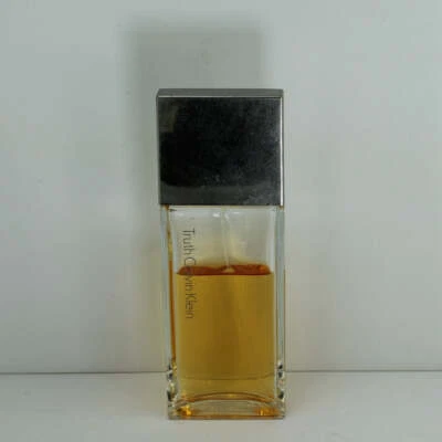 Truth Calvin Klein 1.7 Spray EDP Botella Parcial Vidrio Tapa Plateada Foto 1 de 3