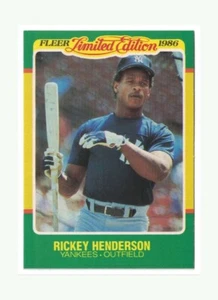1986 Fleer Limited Edition Baseball Superstars - Rickey Henderson #23 - Picture 1 of 3