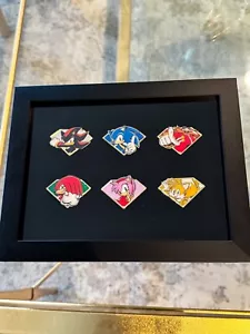 Sonic The Hedgehog Golden Series 2 prendedores esmaltados - ¡Juego de 6 enmarcados! ¡Coleccionable!! - Imagen 1 de 9