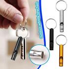 Metal Whistle Pendant With Keychain Keyring For Outdoor Emergency Survival D2Q1