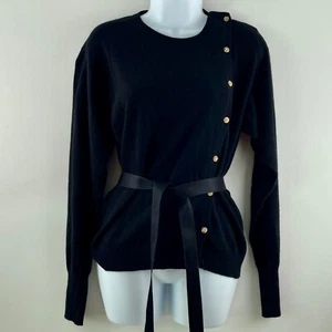 Chanel Vintage 100% Cashmere Cardigan Sweater Black Small/Med Made in Scotland - Picture 1 of 21
