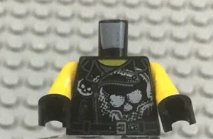 LEGO Minifig Torso Black Leather Jacket with Skeleton Pattern & Monster, Goth - Imagen 1 de 2