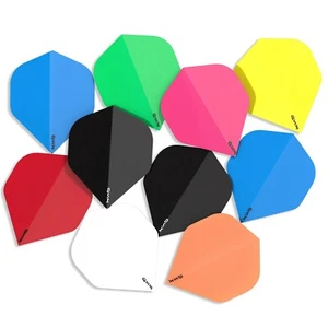 30 Plain Tough Standard Darts Flights ( 10 Sets ) Assorted 100 Micron - Picture 1 of 1