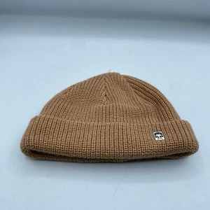 OBEY Future Beanie Brown Cable Knit Adult OSFA Cuff Logo Snowboard Skate NWOT - Picture 1 of 5