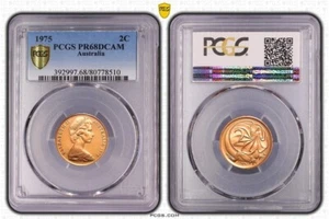 Australia 2 Cents 1975 PCGS PR68DCAM Coin - Picture 1 of 1