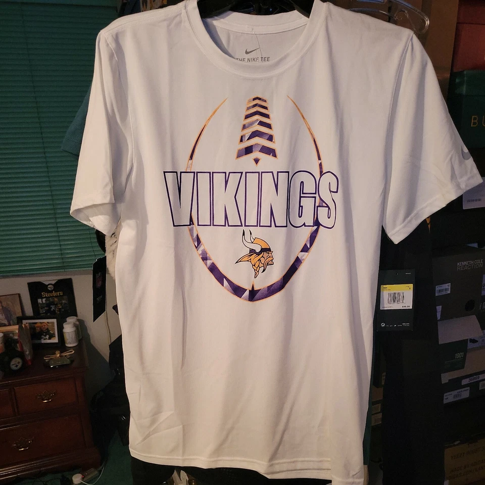 Minnesota Vikings Nike Legend Shirt NFL Sideline Gear Mens Small