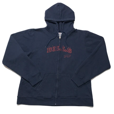 Vintage Y2K Buffalo Bills NFL Team Apparel Womens Size Large Hoodie Sweatshirt Cover