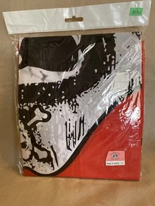 "Surrender the Booty" Pirate Flag Red 3x5 ft Skull & Crossed Swords Sabers - Picture 1 of 4