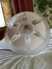 Vintage Pink + Clear Glass Sun / Flower Shade for a Ceiling Light Fixture