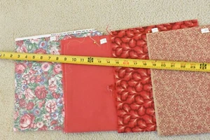 3 Yards and 4" Long, Coral Florals & Blenders Bundle/Lot, T602 - Picture 1 of 9