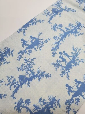 Fig Tree Fabric California Girl Moda Silhouettes Blue Sew Quilt OOP FAT QUARTER - Image 1 of 2