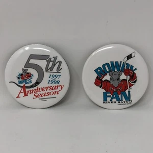 AHL Albany River Rats 5° anniversario e bottoni a spillo ventilatore chiassoso Albany NY - Foto 1 di 7