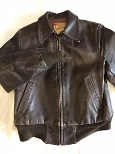 1950s Horsehide Leather Jacket Xs Made In San Francisco Motorcycle Bomber - Picture 1 of 22