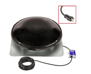 Master Flow 1050 CFM Black Galvanized EZ Cool Plug-In Power Roof Mount Attic Fan - Picture 1 of 6
