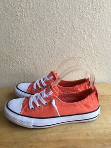 Converse Shoreline Sneakers Women’s 7  Orangeade Canvas Low Top Slip On Shoes