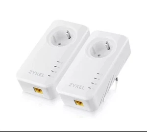 ZyXEL G.hn Powerline PLA6457 - Weiß, 2-er Pack (PLA6457-EU0201F) - NEU & OVP - Afbeelding 1 van 3