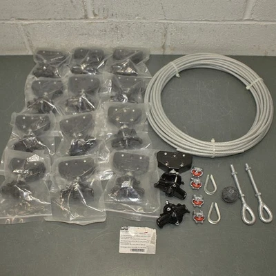 Kit de sistema Dayton Festoon 33N209, vía de cable de 1/4" x 60 pies, 13 carros Foto 1 de 4