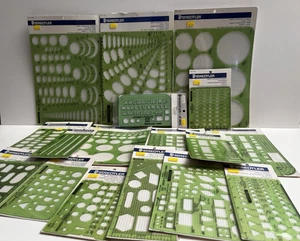 17 Staedtler Mars Professional Template Architecture Drafting Stencils NOS - Picture 1 of 12