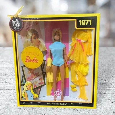 Muñeca repro 50 aniversario Barbie Malibu 1971 - Nueva en caja - Mattel N4977 ☀️ Foto 1 de 4