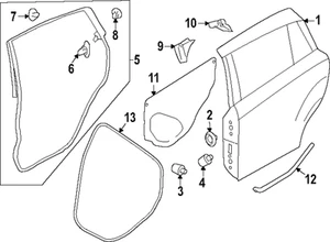 Genuine Subaru Door Weather-Strip 63512FN10A - Picture 1 of 1