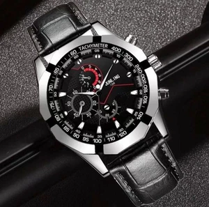 Unknown Analog Quartz Men Price Reduction Dual Chronograph Men'S Watch Luxury Le - Picture 1 of 7