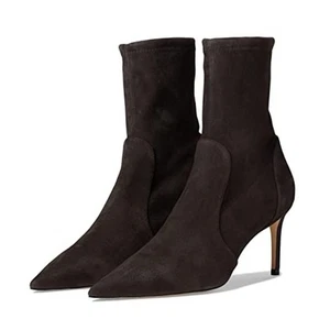 Botín elástico Stuart Weitzman para mujer Stuart 75 EE. UU. 7,5 marrón gamuza usado en excelente estado - Imagen 1 de 16