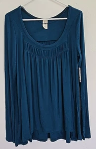 Anthropologie Free People Aquatic Blue Love Valley Tunika Top Gr. M NEU - Bild 1 von 15