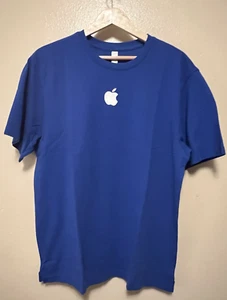 Apple Store Mitarbeiter T-Shirt Blau Gesticktes Logo Kurzarm Herren Gr. XL - Bild 1 von 6