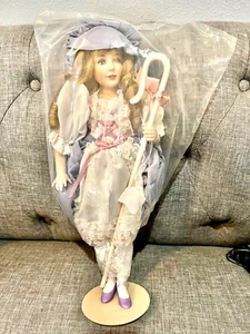 Puppe Porzellan Little Bo Peep Franklin Erbstück neuwertig Vintage 1987 - Bild 1 von 6