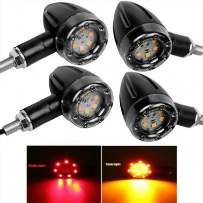 4x Motorcycle LED Turn Signal Light For Honda Shadow VT 600 700 750 1100 VTX1300 - Image 1 of 4