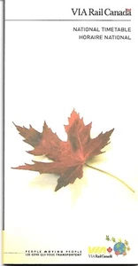 Railroad Timetable - VIA Rail - National 30/10/05 - Quebec Ontario Corridor 06 - Picture 1 of 2