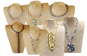 Neu Halskette rund biegsam Schlange flexibel verdreht Modeschmuck - Bild 1 von 29